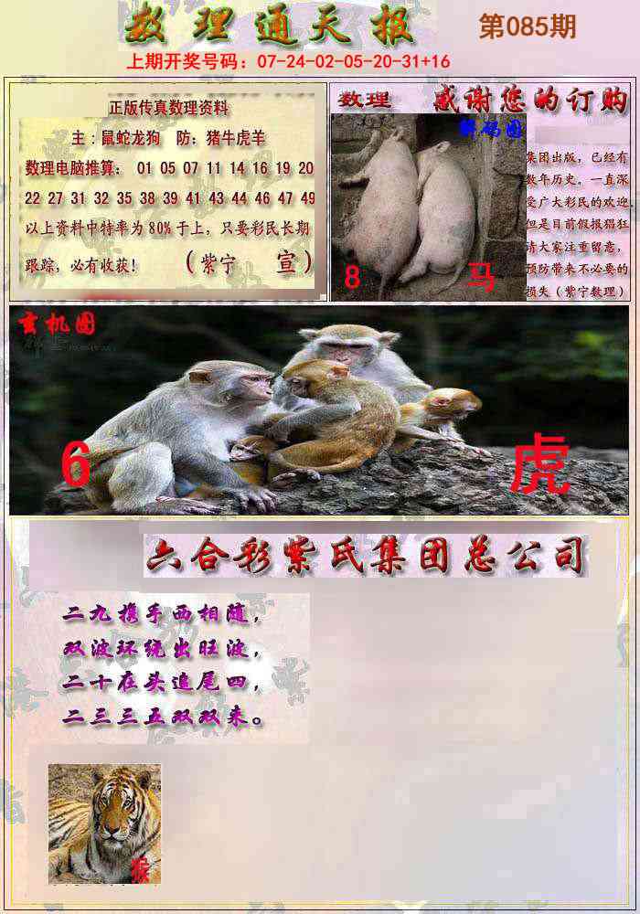 085期数通报[图]